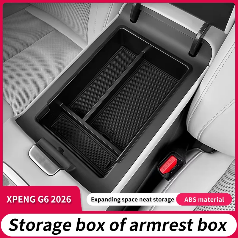 

For Xpeng G6 2026 Car Central Console Armrest Storage Box Waterproof Organizer Case Scratch Wear resistant Interior Accessories