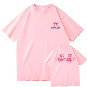Kaos Live Like Aubreigh Aubreigh Wyatt Kesadaran Bunuh Diri dan Penindasan Pakaian Pria/Wanita Kaus Katun Uniseks Harajuku 8 kesadaran bunuh diri penjualan terbaik - №