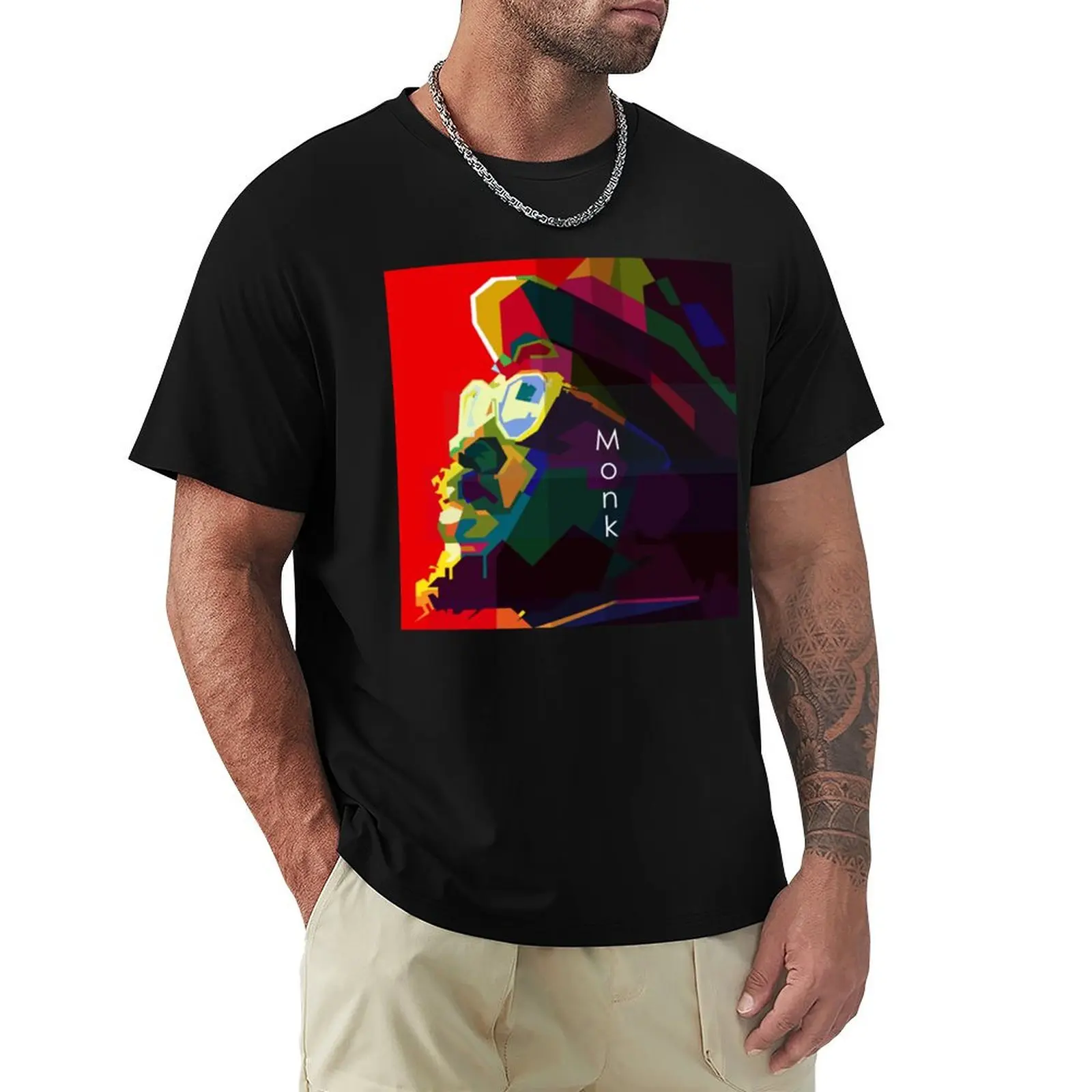 

Thelonious Sphere Monk Pop Art T-Shirt Breathable Gym Short Sleeve T-Shirt