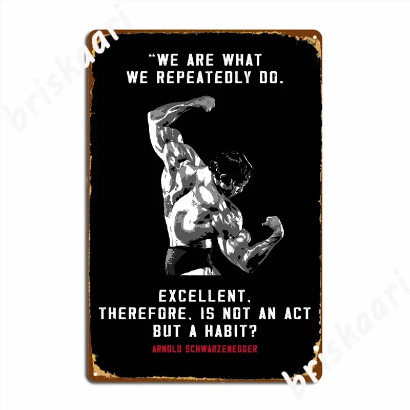 Arnold Motivation Poster Metal Plaque Mural Painting Wall Customize Pub Tin Sign Poster