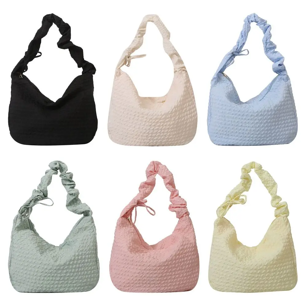 

Fashion Quilted Shoulder Bags Pleated Bubbles Large Capacity Underarm Bags Cloud Handbags Women Girls