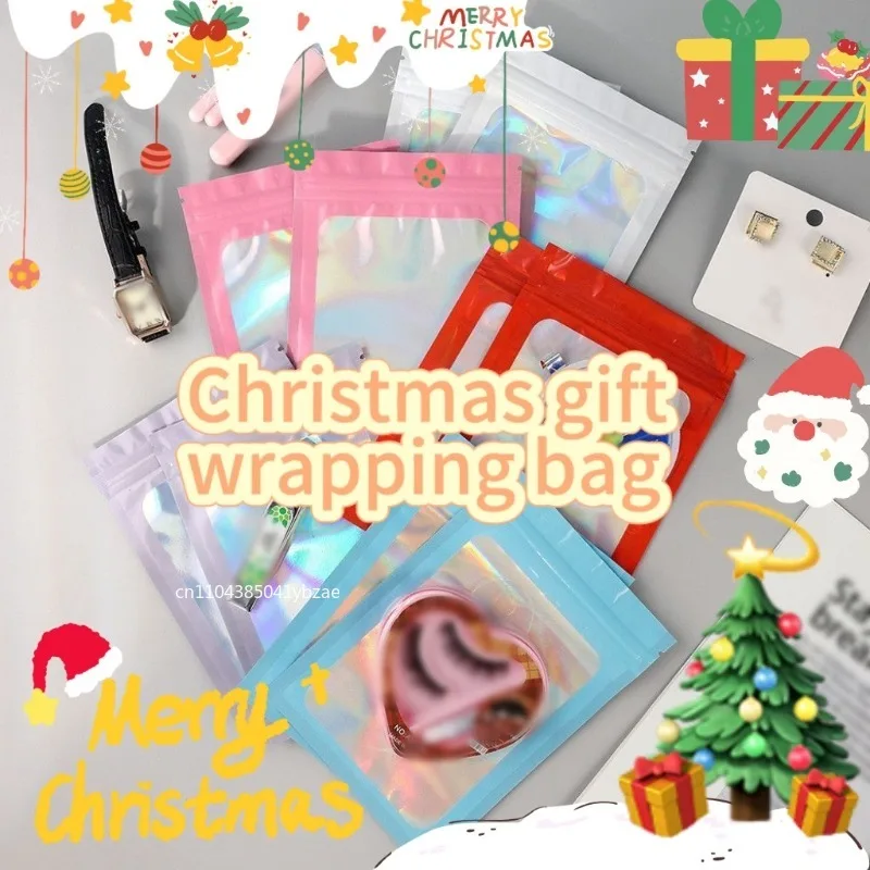 Dicke, sichere Mylar-Beutel, holografische Laser-Farbe, Kunststoff-Verpackungsbeutel, Schmuck, Einzelhandel, Aufbewahrungsbeutel, Geschenk-Beutel mit Reißverschluss