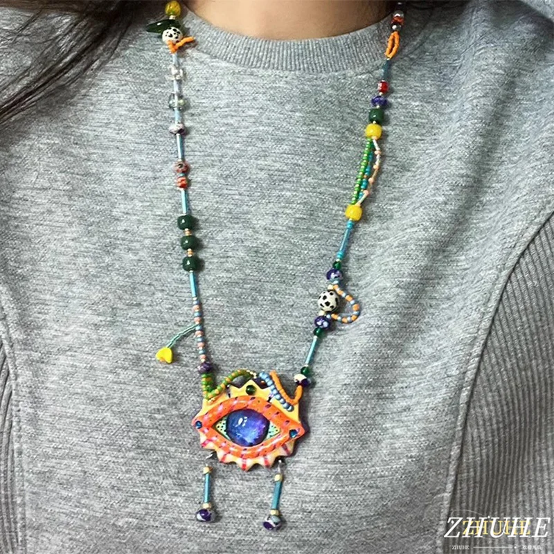 

ZHUHE The One-eyed Pendant Necklace With A Quirky Style, Y2K, Is A Jewelry Accessory And Party Gift For Both Women And Men