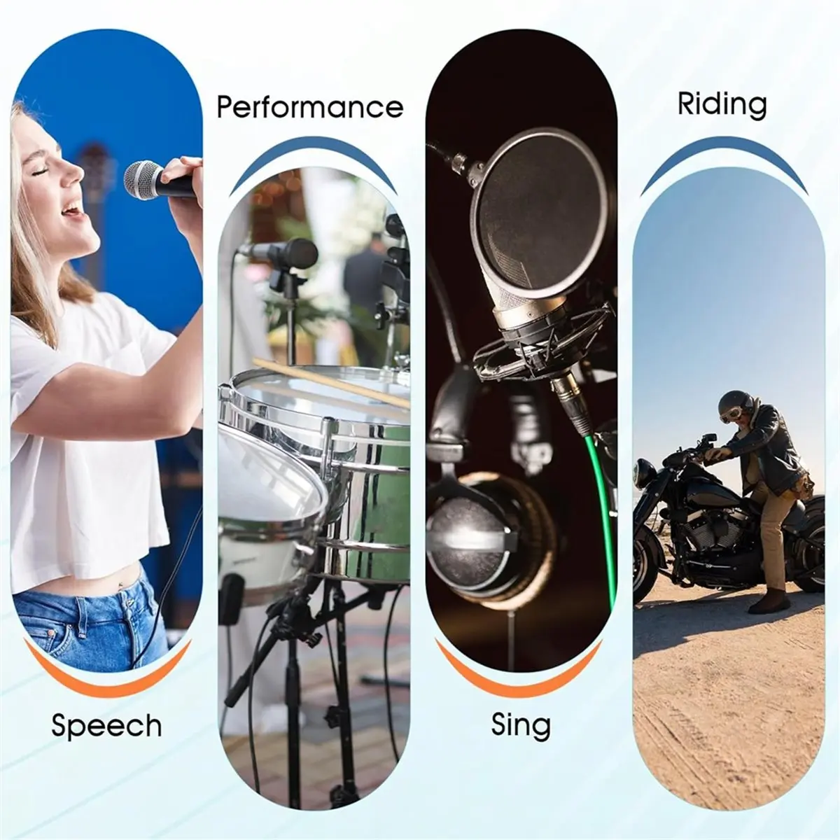 3 Pack Phone Holder for Microphone Stand, Adjustable Mic Stand Phone Holder 360° Swivel for Most Model Smart Phones