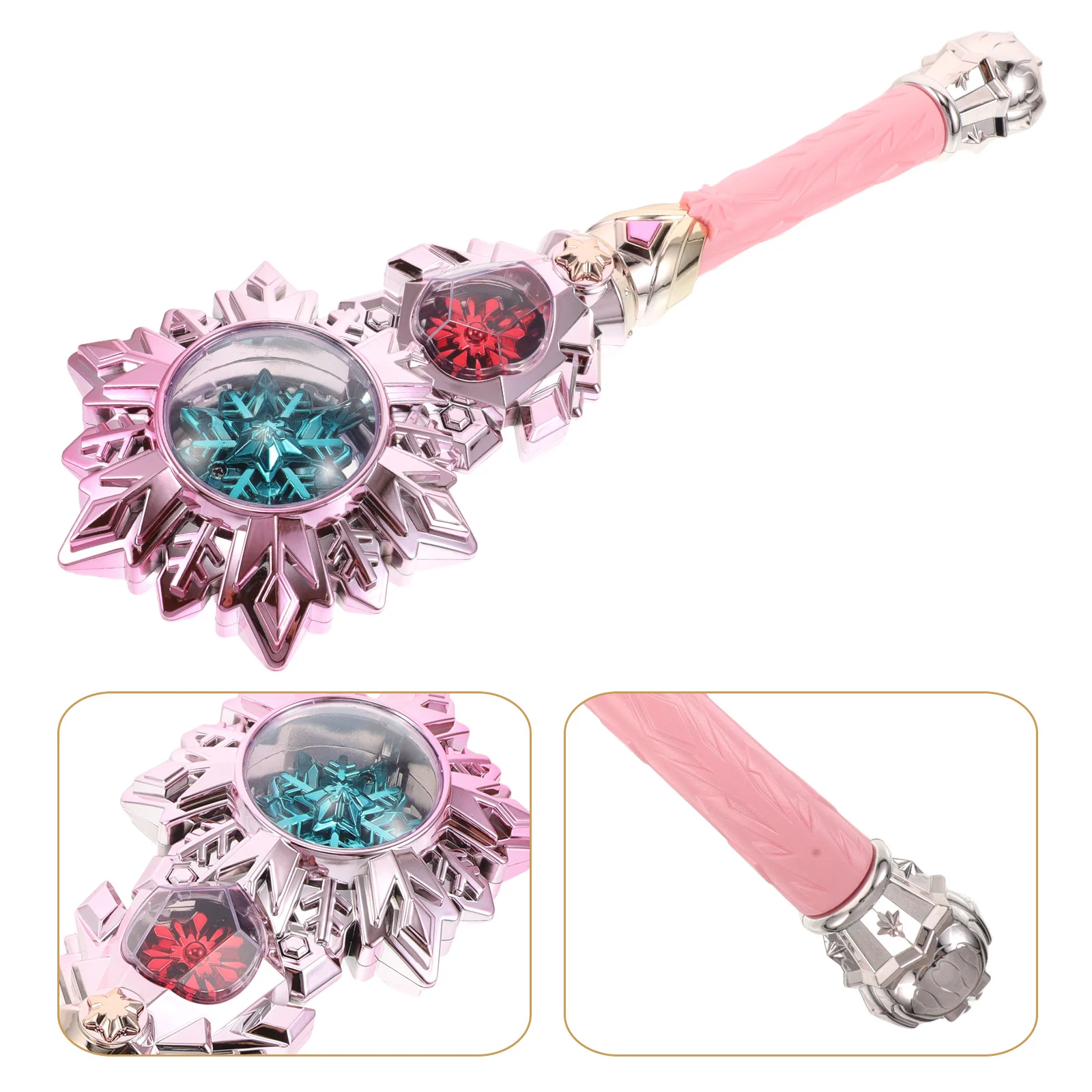 متوهجة ندفة الثلج الأميرة الصولجان الموسيقية تضيء الجنية العصا تأثيري حلي ملحق-توهج عصا ل