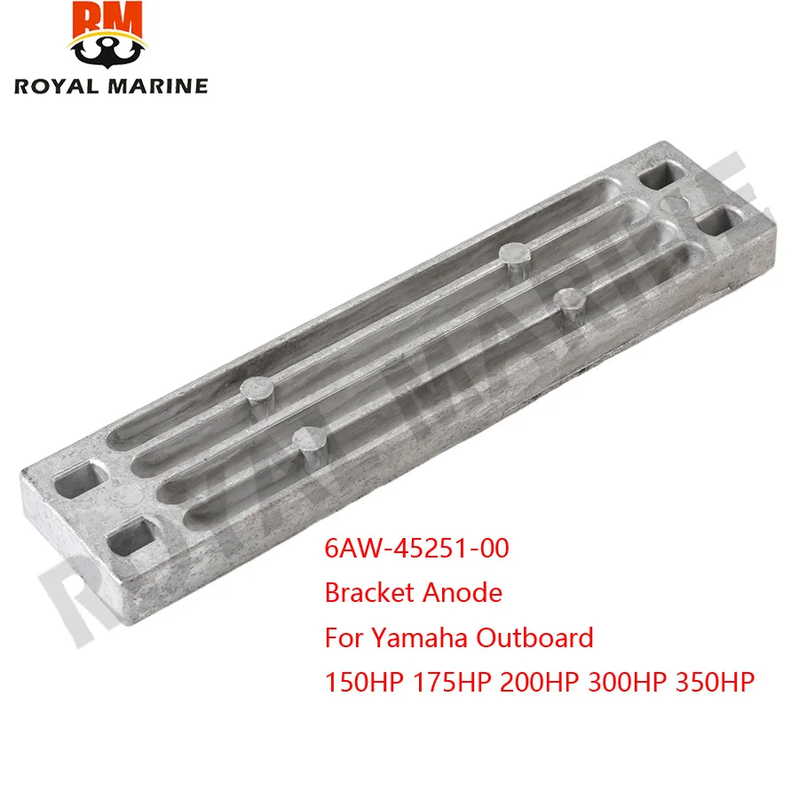 6AW-45251-00 Anode,Bracket For Yamaha Outboard Motor 4T 150HP 175HP 200HP 300HP 350HP Waverunner Sterndrive Marine 6AW-45251
