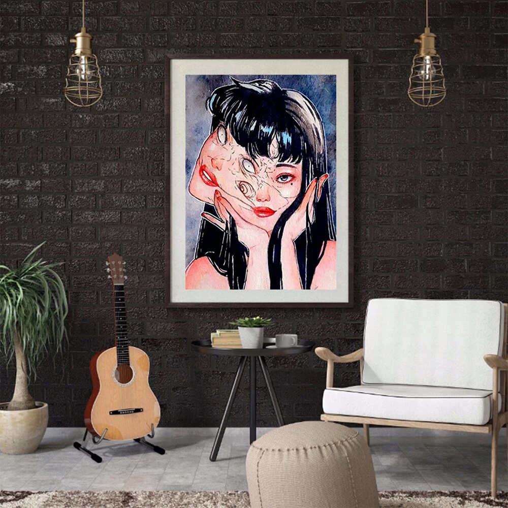 Diamond Painting Anime Horror Girl Picture 5D DIY Full Diamond Mosaic Embroidery Cross Stitch Kits Christmas Home Decor Cuadros