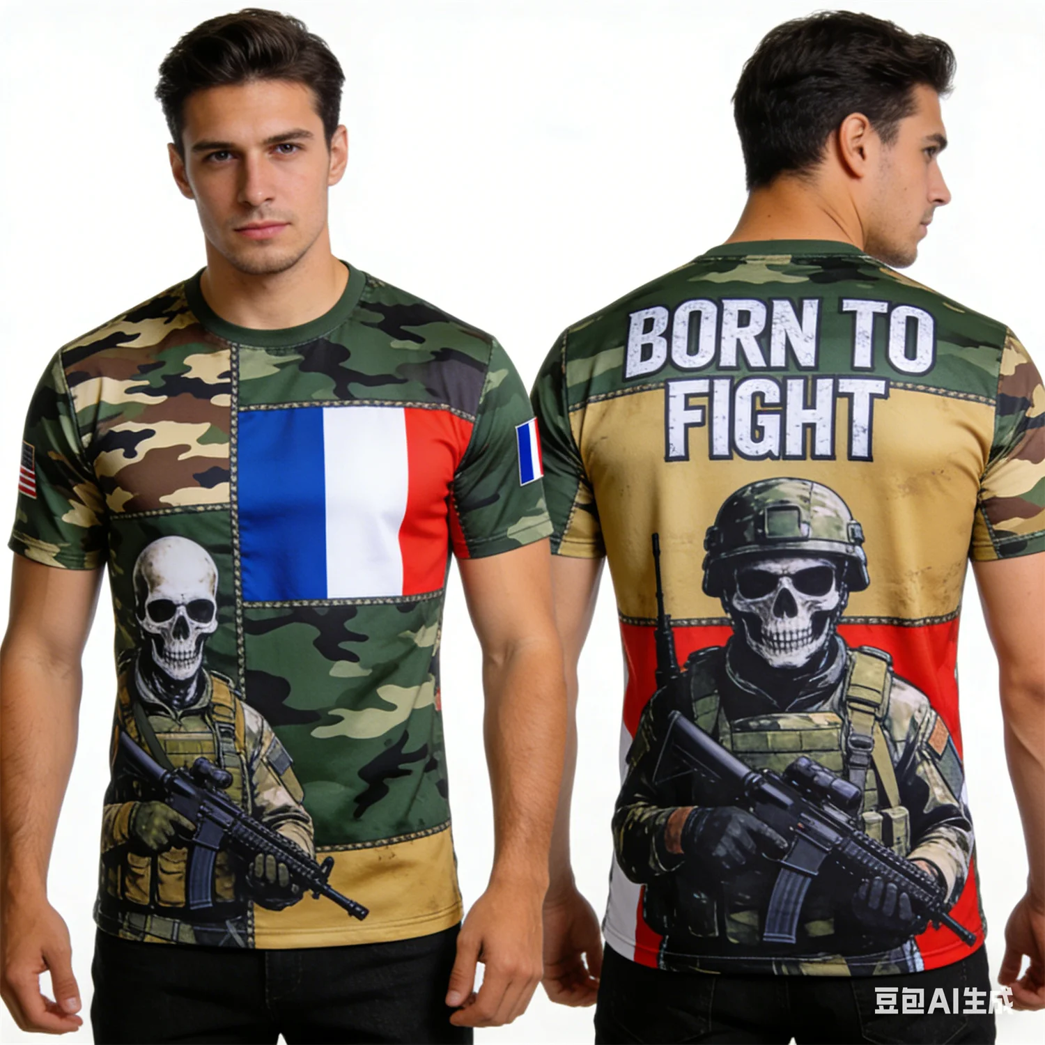 

Мужская футболка с графическим изображением флага Франции, армейская повседневная футболка с короткими рукавами, мужская футболка для охоты, топ для ветеранов Франции, камуфляжная одежда