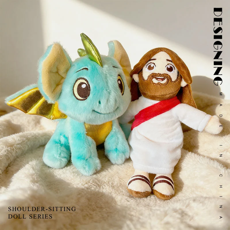 9-20cm Magnetic Shoulder Animal Plush Toy 12 Styles Standing Shoulder Jesus Parrot Owl Frog Plush Toys Party Props Birthday Gift