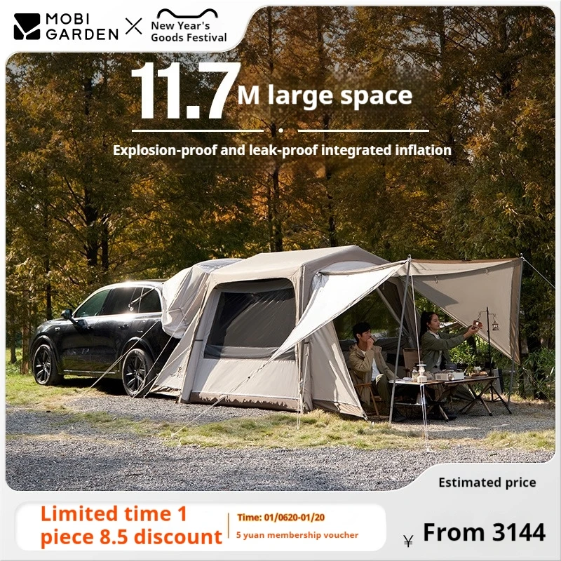 MOBI GARDEN 11㎡ Large Space Inflatable Tent Ridge Tent Outdoor