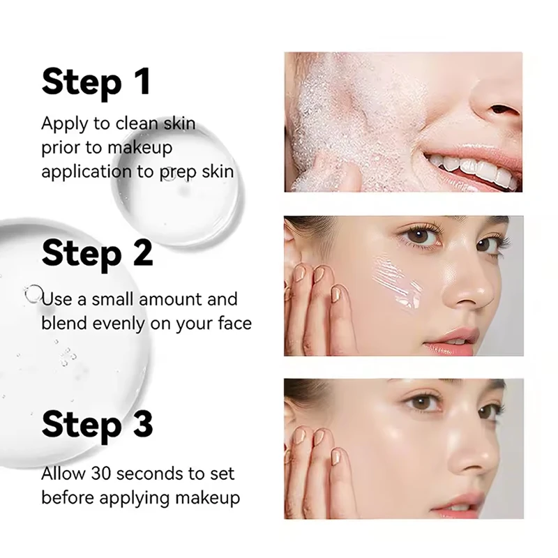 Apprêt de maquillage hydratant longue durée de 15ml, Lotion naturelle pour le visage, lisse, hydratante, sans huile, finition mate