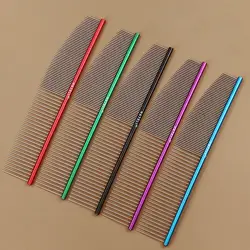 Ultra-light Pet Comb Aviation Aluminum Comb Dog High-end Grooming Comb Cat Dogs Cleaning Brush Pin Comb Hair Brush Dropshipping