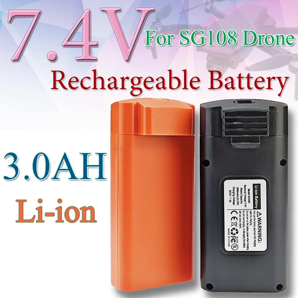 

For SG108 SG-108 Rechargeable Battery 7.4V 3000mAh Lipo Battery For SG108 SG-108 Drone RC Quadcopter Spare Parts
