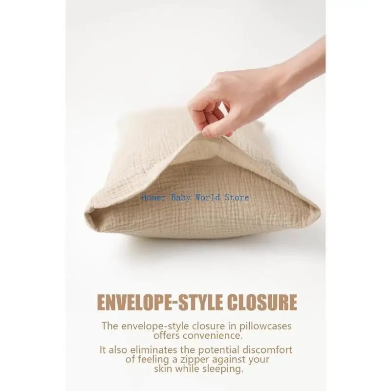 B2QD 2개/대 봉투 스타일 유아 베개 커버 코튼 통기성 아기 베개 커버