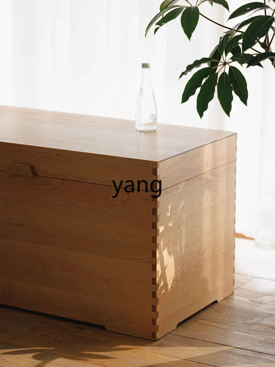 LMM  Cherrywood Log Storage Bridal Suitcase Storage Solid Wood Storage Box