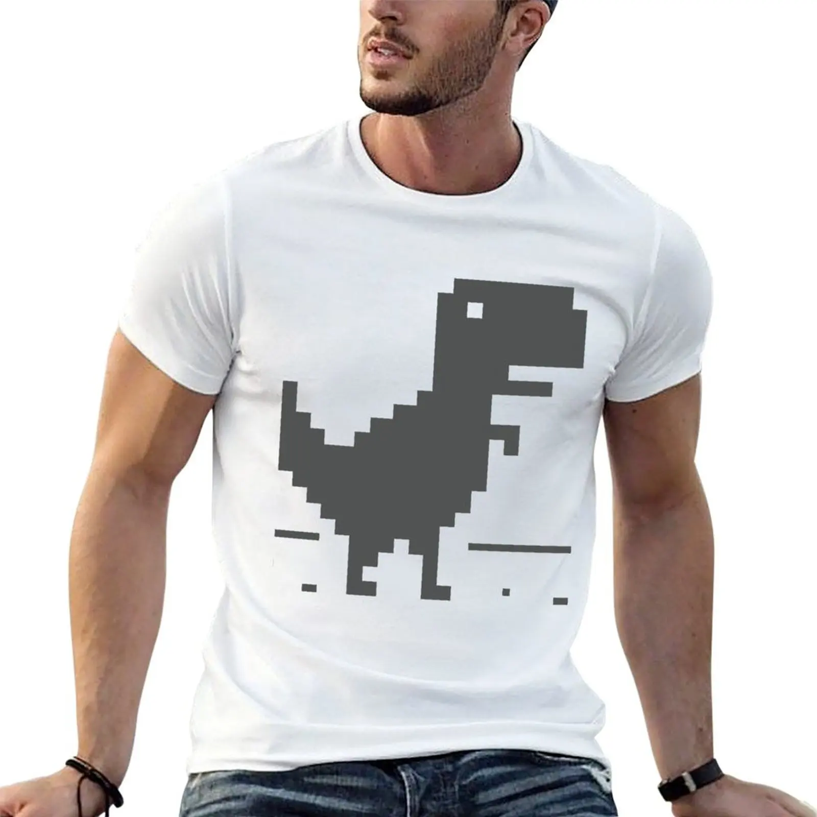 Unable to connect to the internet - Dinosaur T-Shirt man graphic t shirt t shirt men 100% cotton luxury brand T-Shirt