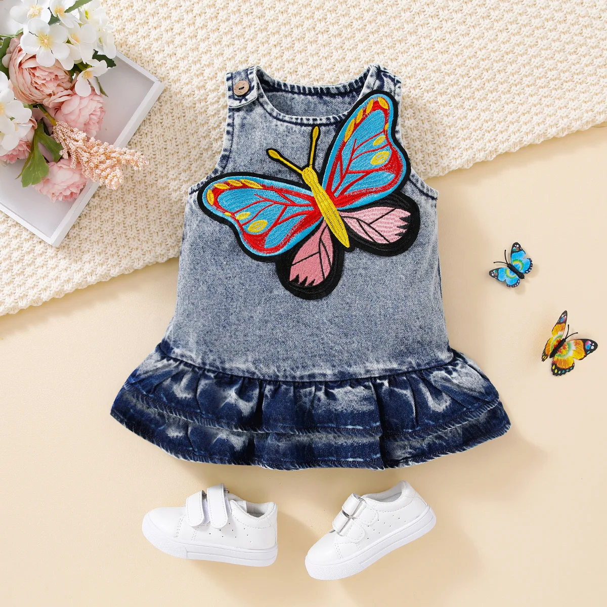 

Baby Girls Dresses Summer 2023 Toddler Fashion Denim Dress Clothing For Newborn Bebe Party Skirts Infants Costume Children Dress