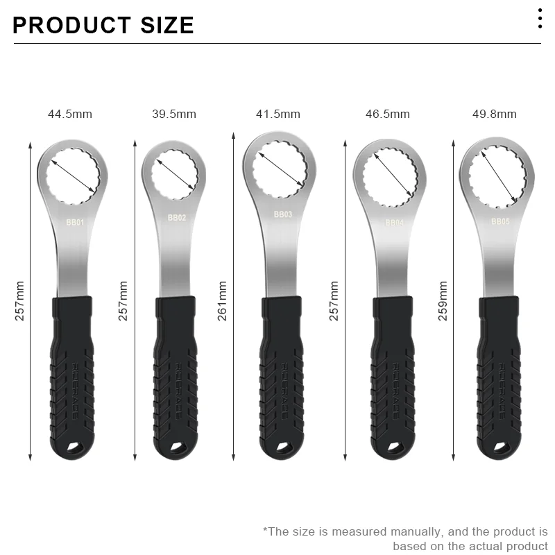 Chiave per movimento centrale bicicletta Installa rimozione Strumenti di riparazione bici Diametro 39/40,5/44/46/49mm ForBSA30