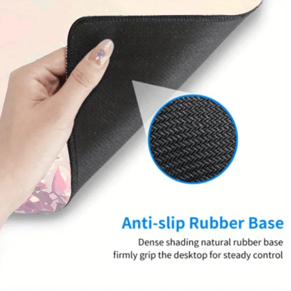Butterfly Mouse Pad - Anti-slip rubber base, game table pad suitable for computer keyboards, with romantic floral design