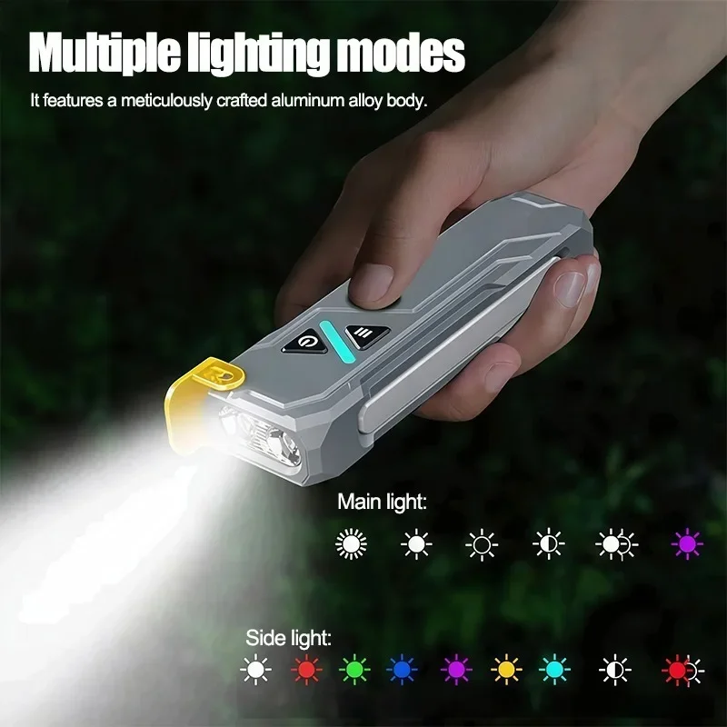 USB Rechargeable RGB Camping Light Magnetic White Purple Main 7 Color Side lanp Aluminum IPX4 Waterproof for Outdoor Emergenc