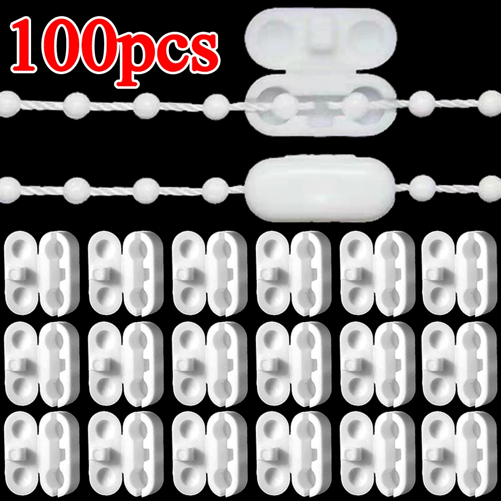 5-100 adet stor perde çekme kablosu konektörü perde zinciri konektörü roma perde boncuklu zincir kordon bağlantısı dekor aksesuarı