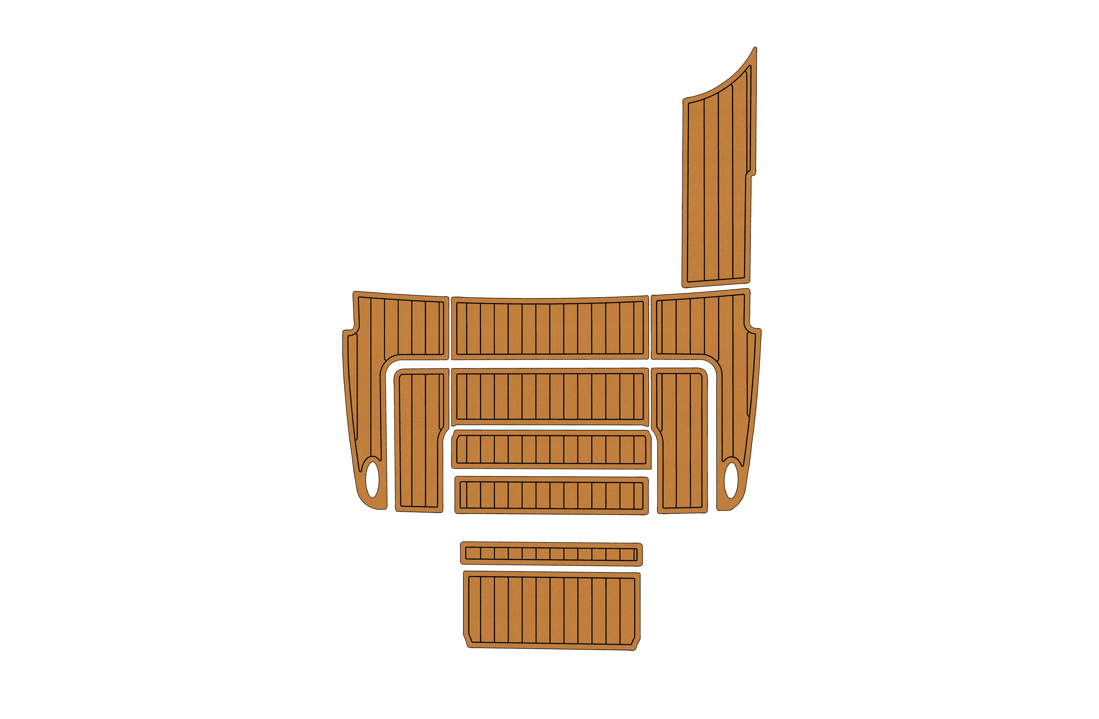 

Нескользящий морской самоклеящийся коврик из тикового дерева из ЭВА 6 мм для яхт-кокпита для 2020-2022 гг. Chaparral 25 26, настил для лодки для серфинга, простая установка