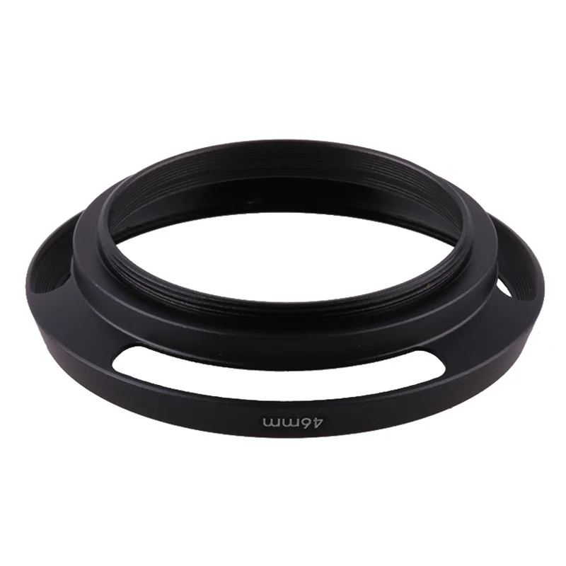 37/39/43/46/49/52mm Ultrathin Camera Lens Hood Metal Vented Screw-in Lente Protect for Canon Nikon Sony Leica Olympus Pentax