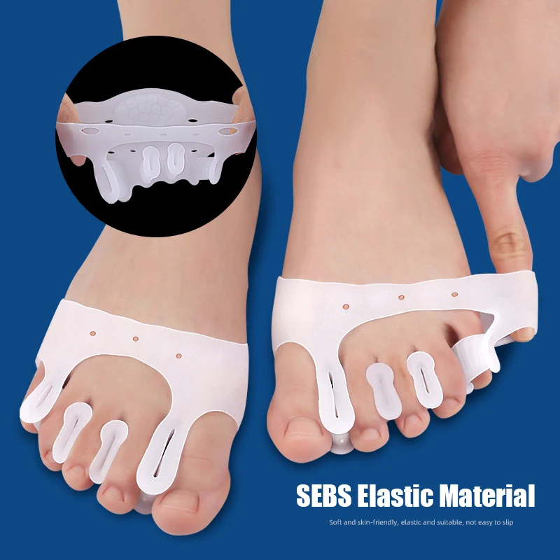 2pieces=1pair Gel Silicone Bunion Corrector Toe Separators Forefoot Pads Orthopedic Braces Orthotic Hallux Valgus Spacers