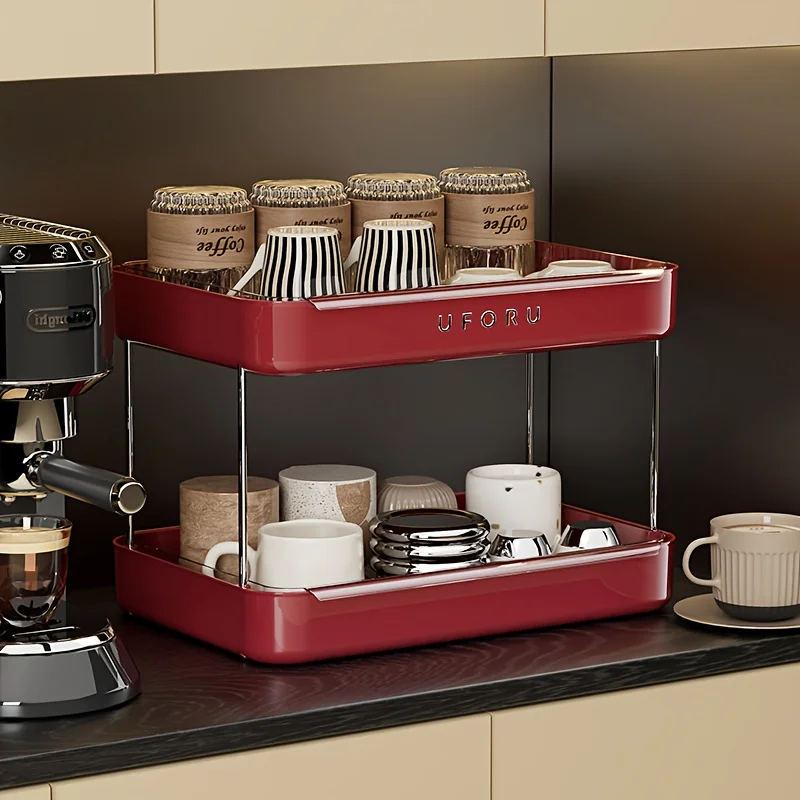 Retro Multifunctional Cup Drying Rack Large Capacity Desktop Mug Drain Storage Holder Multi-layer Space Saving Organizer Kitchen