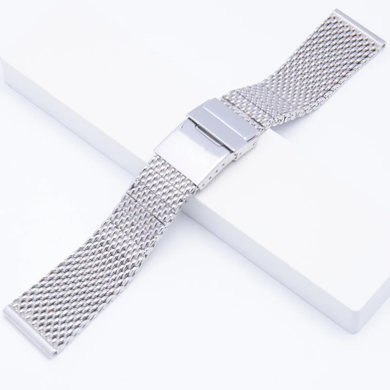 High Quality 316L Stainless Steel Watchband Solid Metal Band for Breitling AB2010 Watch Strap Men's Luxury 22 mm Mesh Bracele view 5