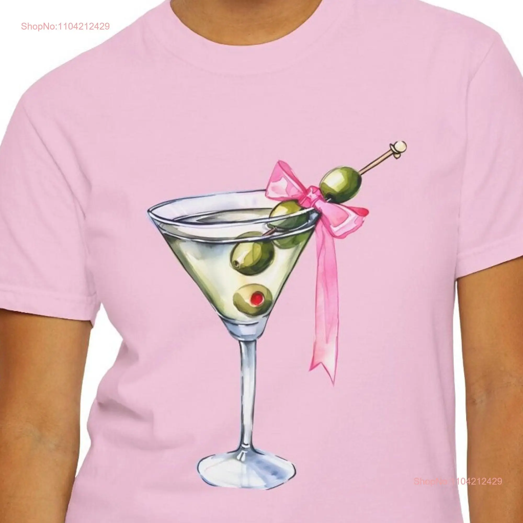 Martini Comfort colors T Shirt Coquette Pink Bow Oversized Tini Time Girls trip Bachelorette Party Favor dirty