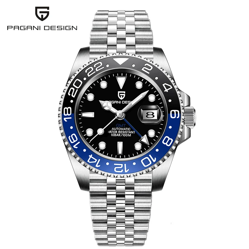 PAGANI DESIGN 40MM GMT Horloges voor Mannen Luxe Saffier AR Mechanisch Horloge Keramische Bezel Automatische 100M Waterdicht Gift horloge - afbeelding 1