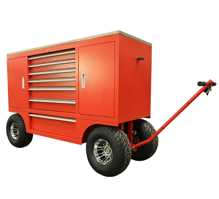 72 Inch Metal Rolling Pit Tool Box Cart Wagon Trolley  Racing With Drawers For Sale