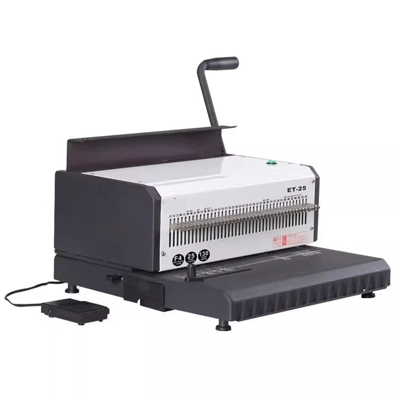 Electric Binding Machine ET-25 Double Iron Ring 40 Hole Punching Machine 3MM Cardboard Punching Machine