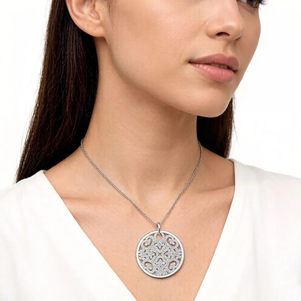 Pendant White Ornament Pave Brand Fashion Jewelry Europe 925 Sterling Silver Romantic Accessories Gift For Women