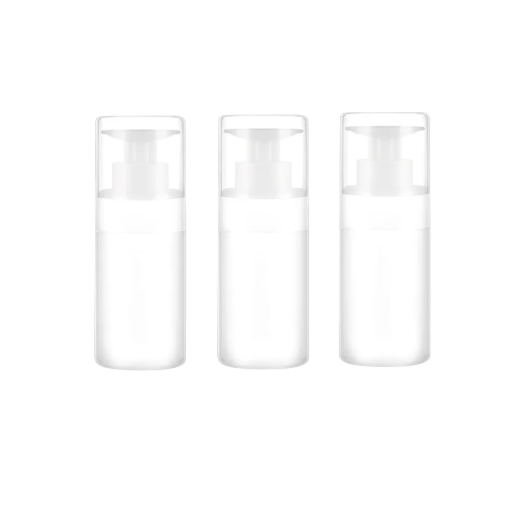 

3Pcs 100ml Empty Press Bottle Set Lightweight Travel Containers for Toner Lotion Cleansing Water Easy Carry Travel Makeup Bottle