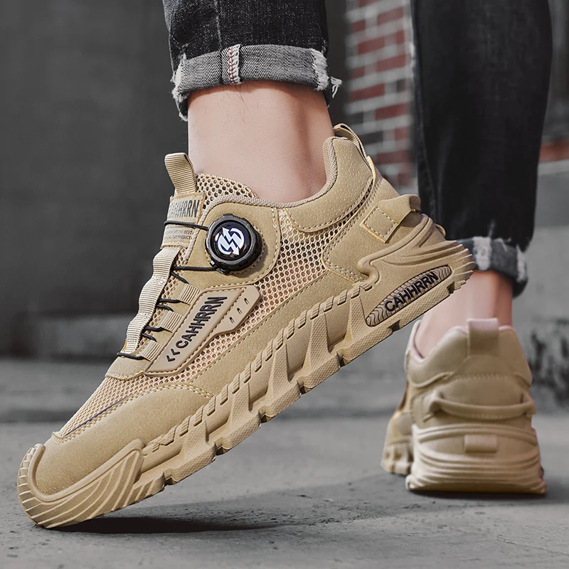 

Модная мужская спортивная обувь, мужские нескользящие кроссовки на платформе, мужские дышащие удобные кроссовки с сеткой, легкая повседневная обувь