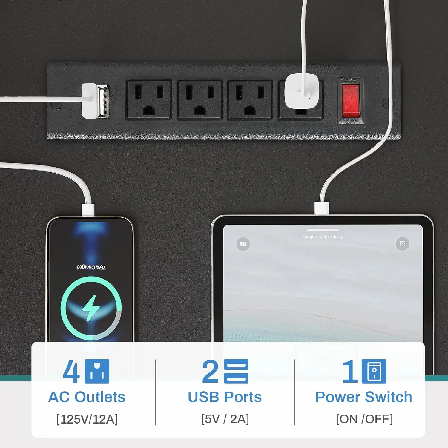 51" Computer Desk with Storage Shelves, Gamer Desk with Power Outlets & LED Lights, Fabric Drawer