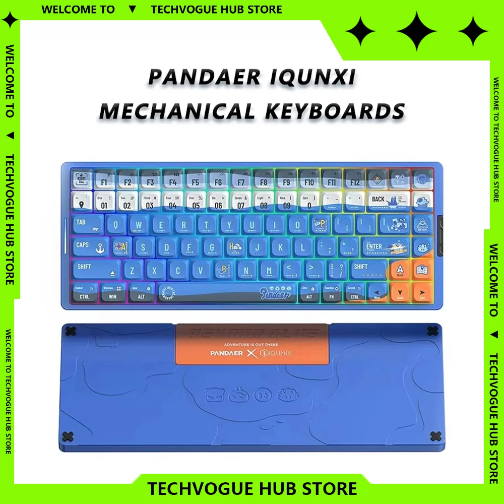 PANDAER IQUNXI Lightweight Low Esports Swich Aluminum Mechanical Keyboards Gaming Keyboard Wireless PC Gamer Multimedia Keyboard