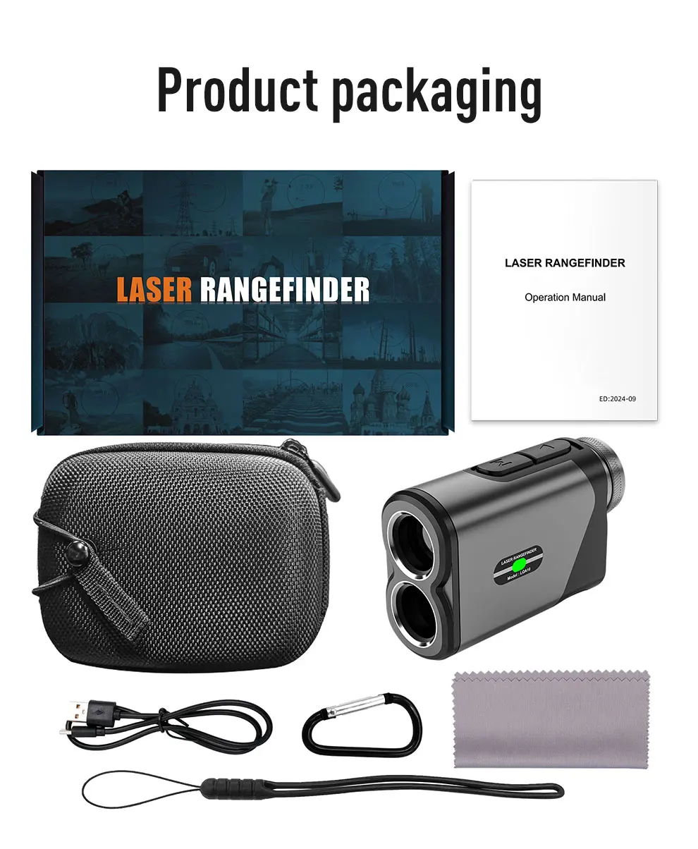 LQA Series Outdoor Naked Eye 4 in 1 Golf Laser Rangefinder High-precision Telescope Goniometer Speedometer