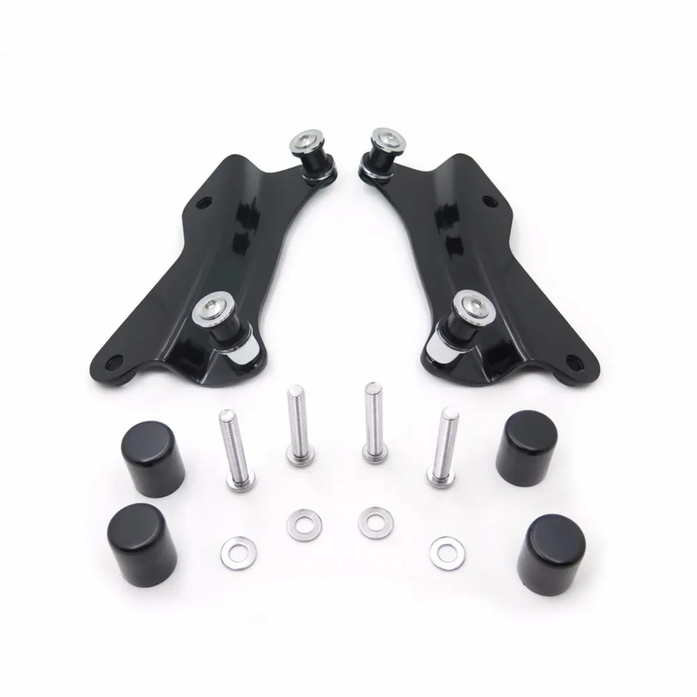 

Aftermarket Free Shipping Motorcycle Parts 4-point Docking Hardware Kit W/ Cover for Harley Touring 2014-2023 Gloss Black