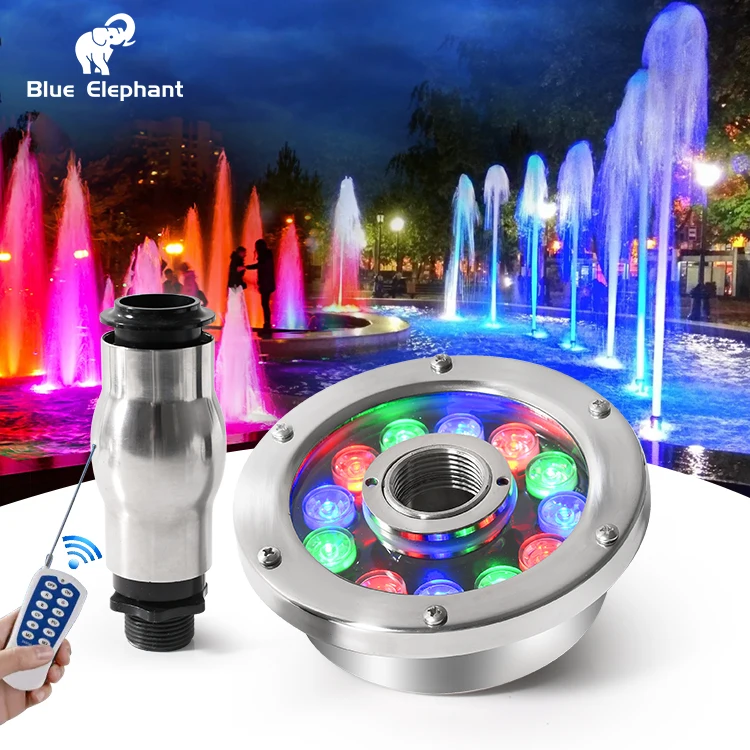 

Outdoor Ip68 Waterproof 25mm Centre Hole 9w Adjustable Underwater Led Fountain Nozzle Lights for Small Fountain