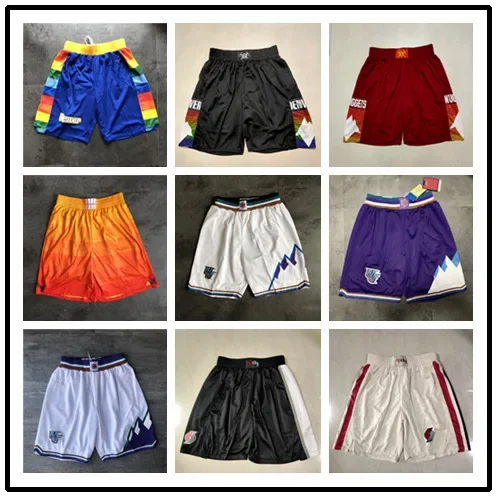 Wholesale Basketball Pants Embroidered Mesh Lining Running Vests Summer Heat Fire Horse Piercing Basketball Ball Pants