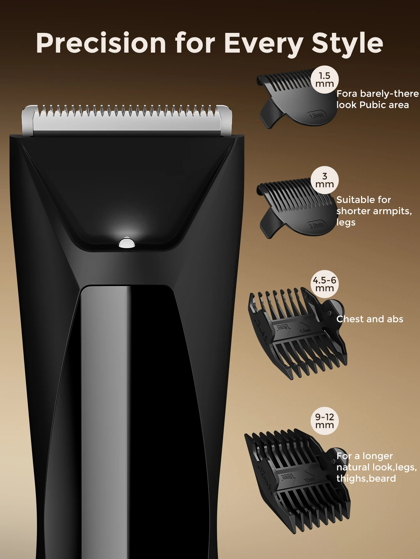 ماكينة تشذيب شعر الجسم من SEJOY للرجال مع قاعدة شحن واقفة، ماكينة حلاقة نسائية لإزالة الشعر بيكيني