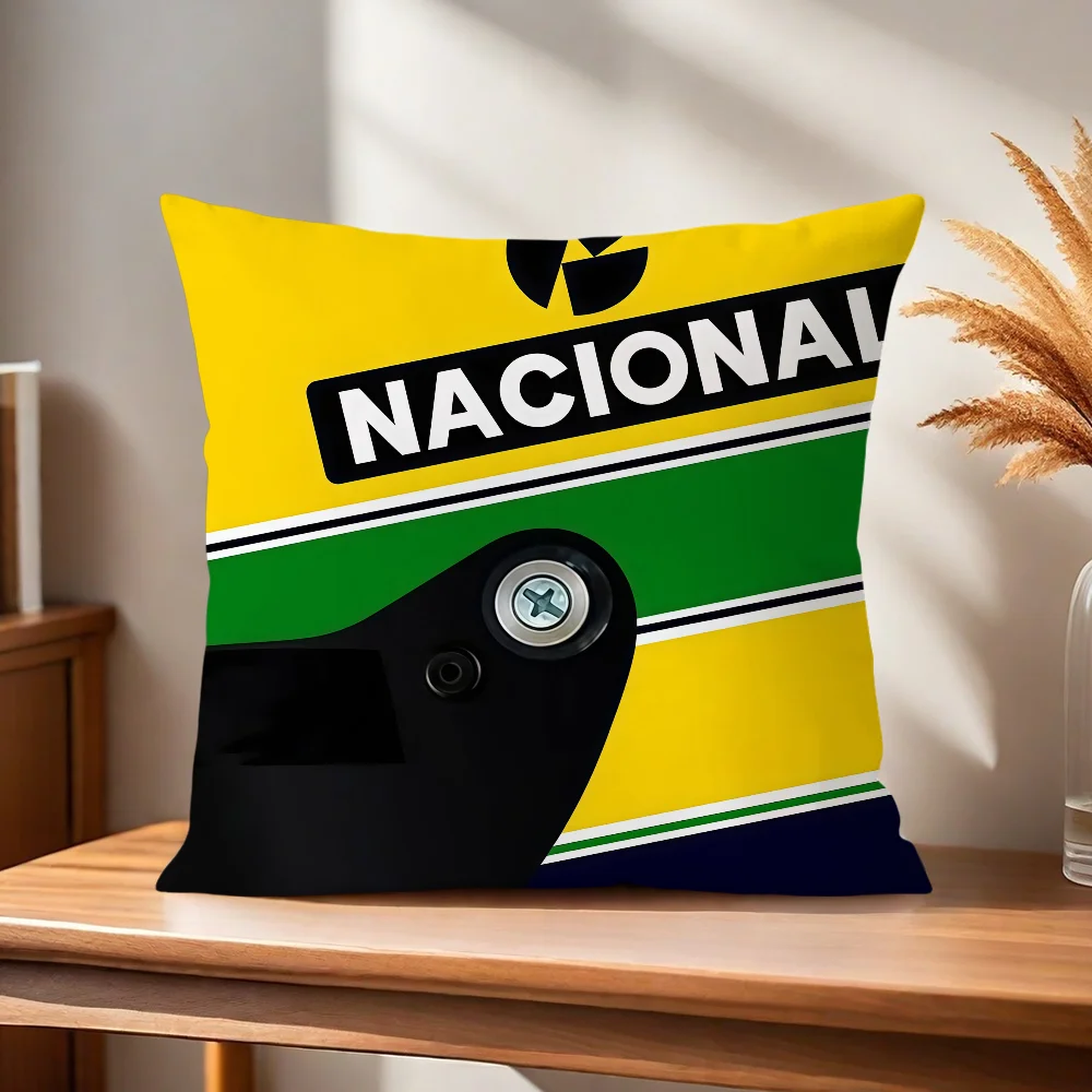 A-Ayrton S-Senna Kissenbezug Kissenhülle für Zuhause, Sofa, Wohnzimmer, Büro, Café, Auto. – Detail 3