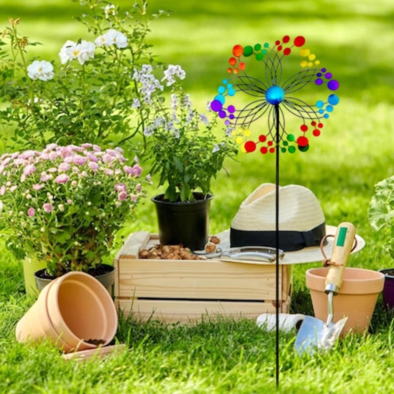 

Decorative Metal Wind Spinner Windmill Sculpture For Landscape Outdoor Gardens