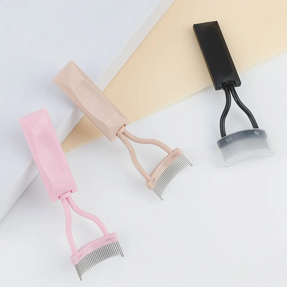 1pcs curved ultra-fine steel tooth eyebrow comb, eyelash comb, tight comb teeth, even eyebrow brush, eyelash shaping tool