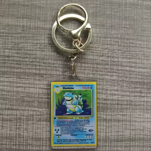 Pokemon Anime Small Card Key Chain Charizard Keychains Blastoise Venusaur Mewtwo Diy Acrylic Action Toy Figures Game Collection - Image 16
