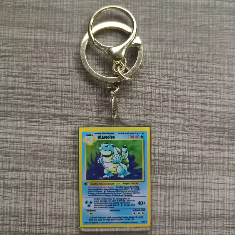 Pokemon Anime Small Card Key Chain Charizard Keychains Blastoise Venusaur Mewtwo Diy Acrylic Action Toy Figures Game Collection - Image 16