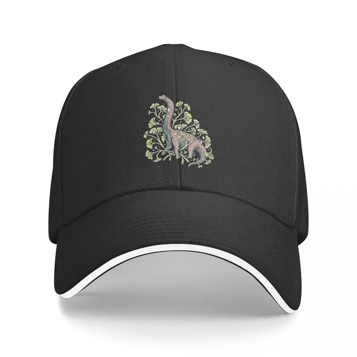 

Brachio Ginkgo Calm Color Palette Dinosaur Botanical Art Baseball Cap custom Hat Luxury Hat black Women Beach Fashion Men's